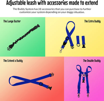  The Buddy System™ Adjustable Hands-Free Dog Leash – Waist-Worn, Convertible & Tangle-Free