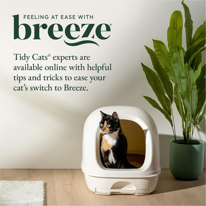 Transform Your Cat's Litter Experience with the Purina Tidy Cats Breeze Hooded Litter Box System - Complete Starter Kit with Pellets & Pads