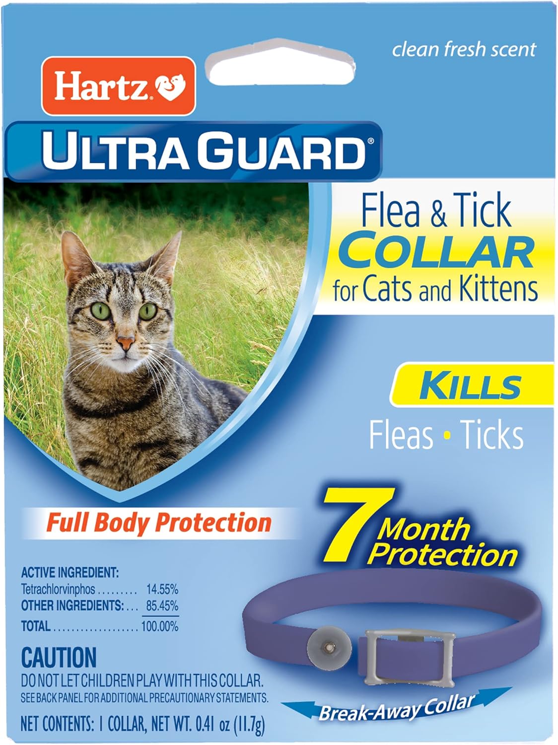 Flea and Tick Collar for Cats and Kittens - 7 Months of Protection, Purple