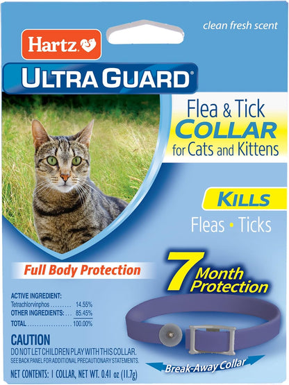 Flea and Tick Collar for Cats and Kittens - 7 Months of Protection, Purple