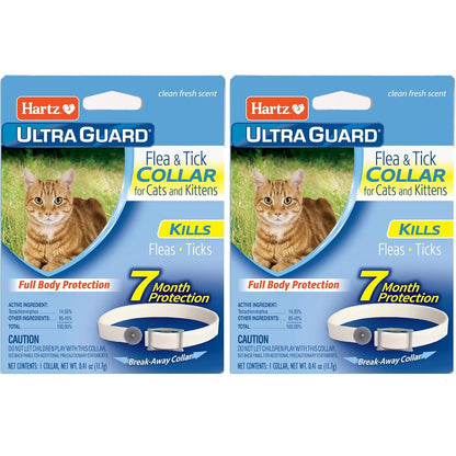 Hartz Ultraguard Flea and Tick Collar for Cats and Kittens - 7 Months of Protection and Prevention, White