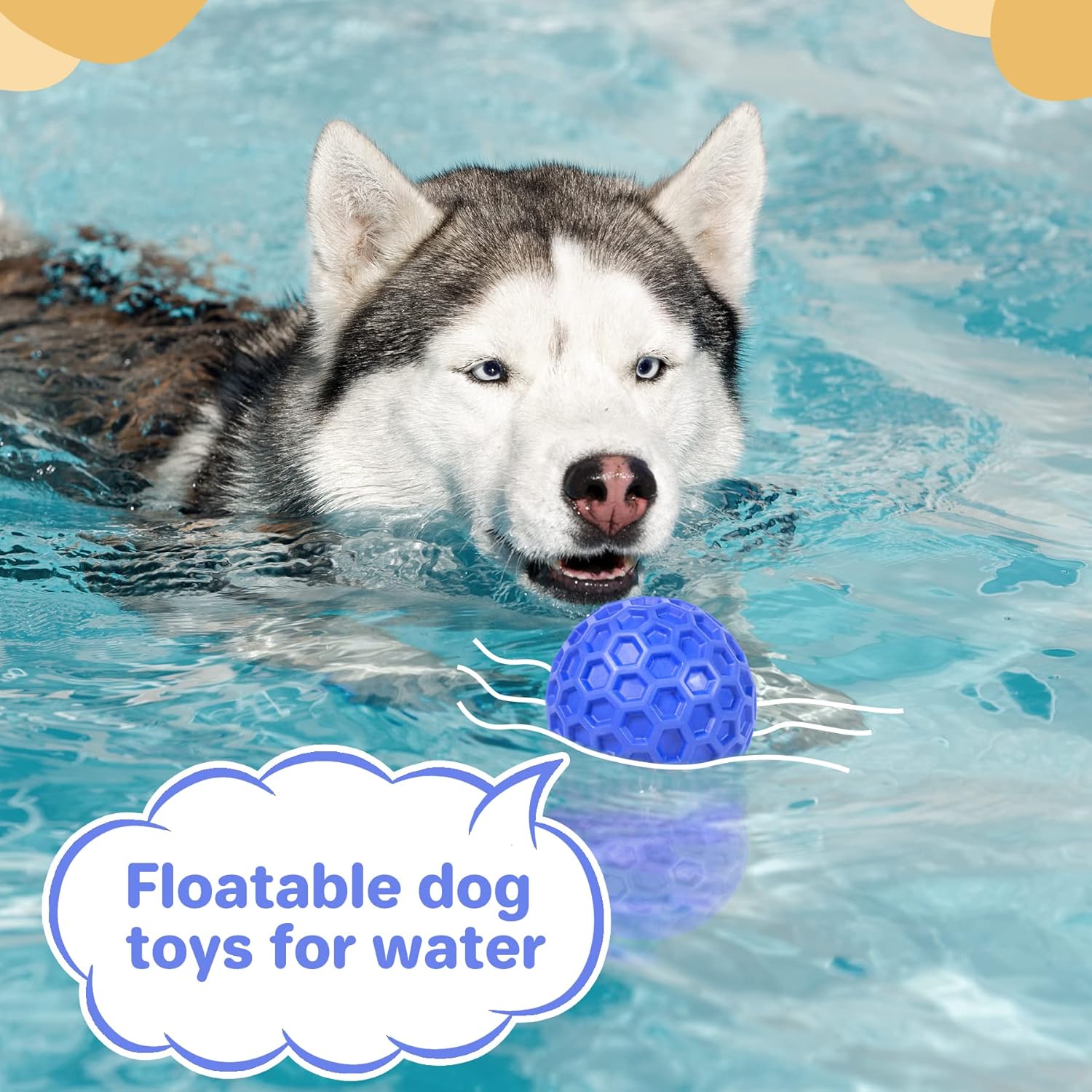 Indestructible Squeaky Dog Ball - Ideal for Large Breeds Waterproof for Outdoor Use