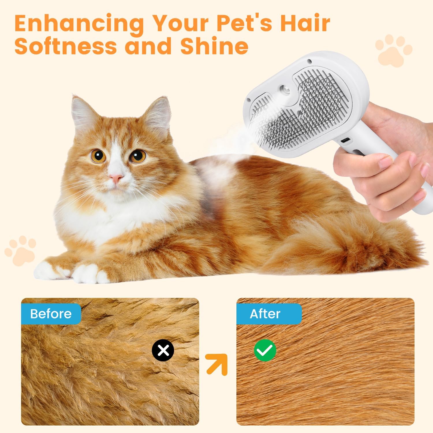 3 in 1 Cat Steam Brush 