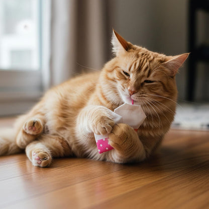 Teazers Catnip Cat Toys - Set of 2 in Pink and Orange