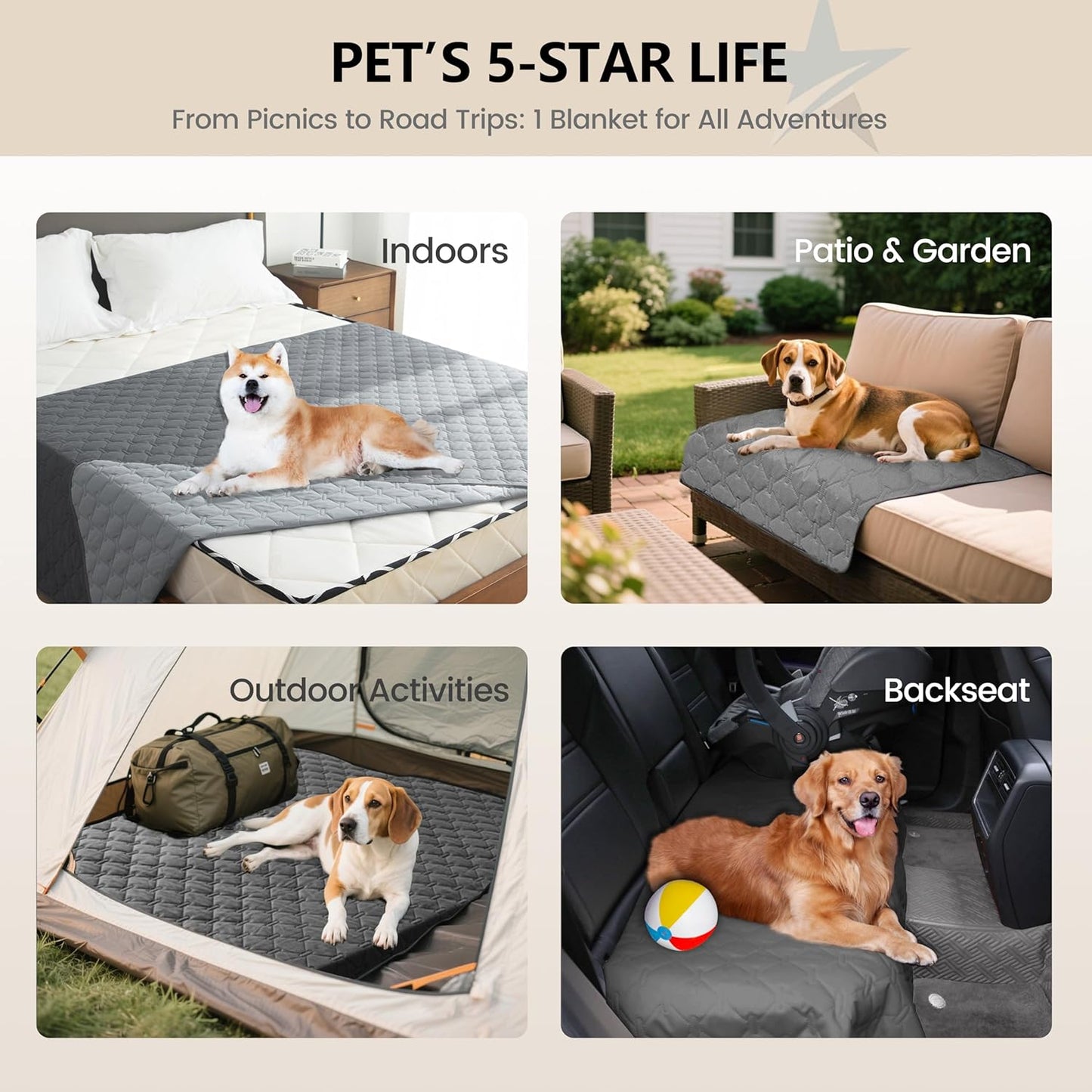 Waterproof Pet Blanket - 3X Stronger, Scratch-Resistant Furniture Protector for Dogs and Cats, Reversible Design, 30x70 Inches