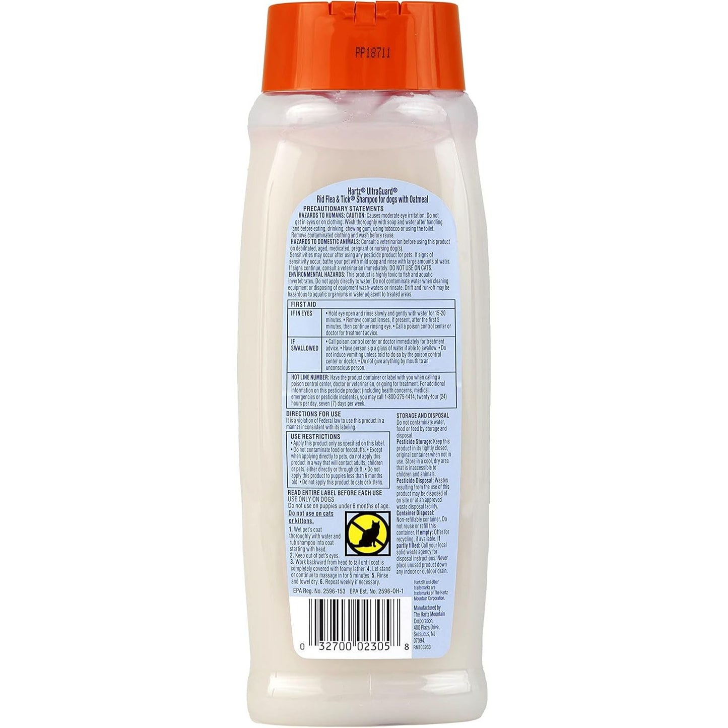 Flea and Tick Oatmeal Dog Shampoo, 18 oz
