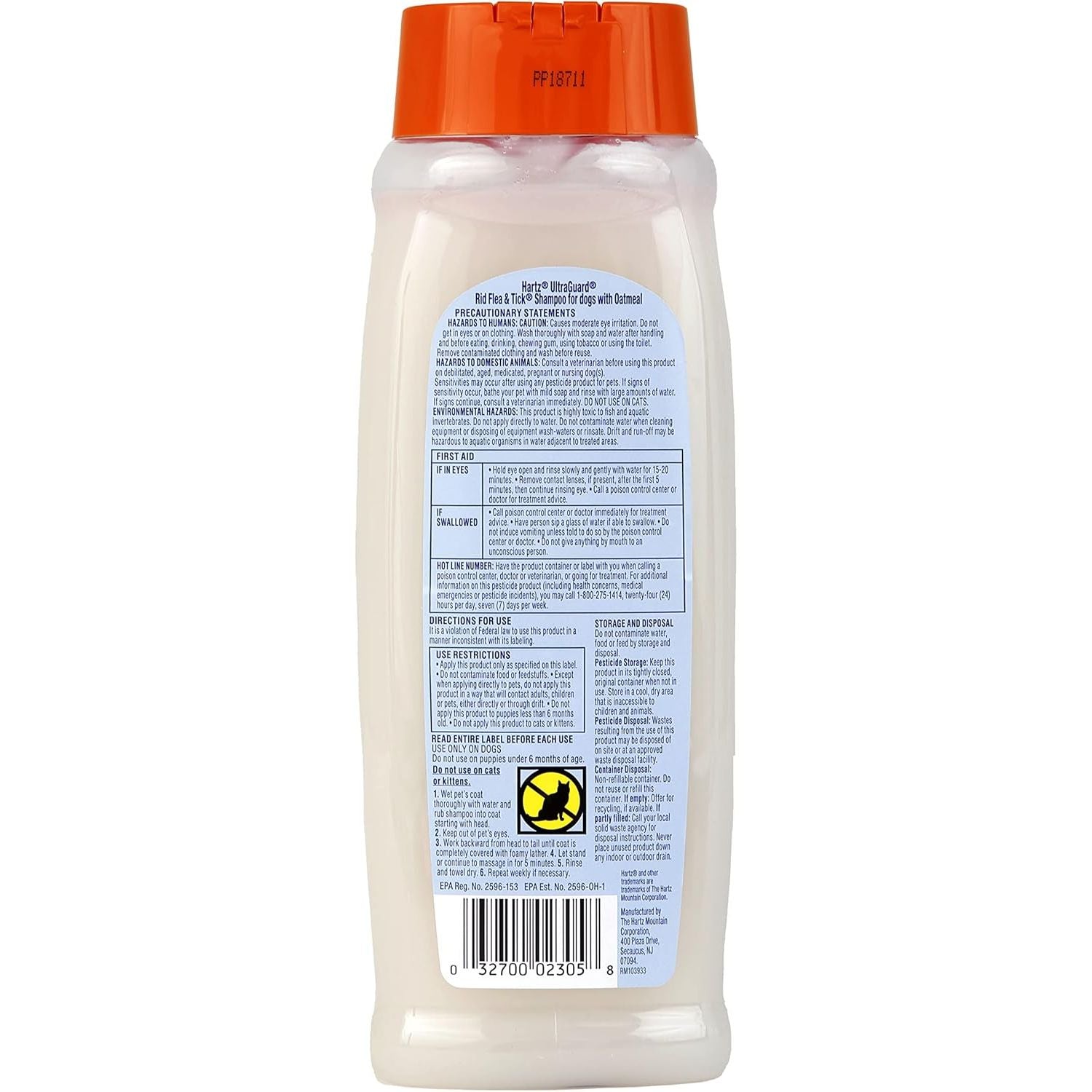 Flea and Tick Oatmeal Dog Shampoo, 18 oz
