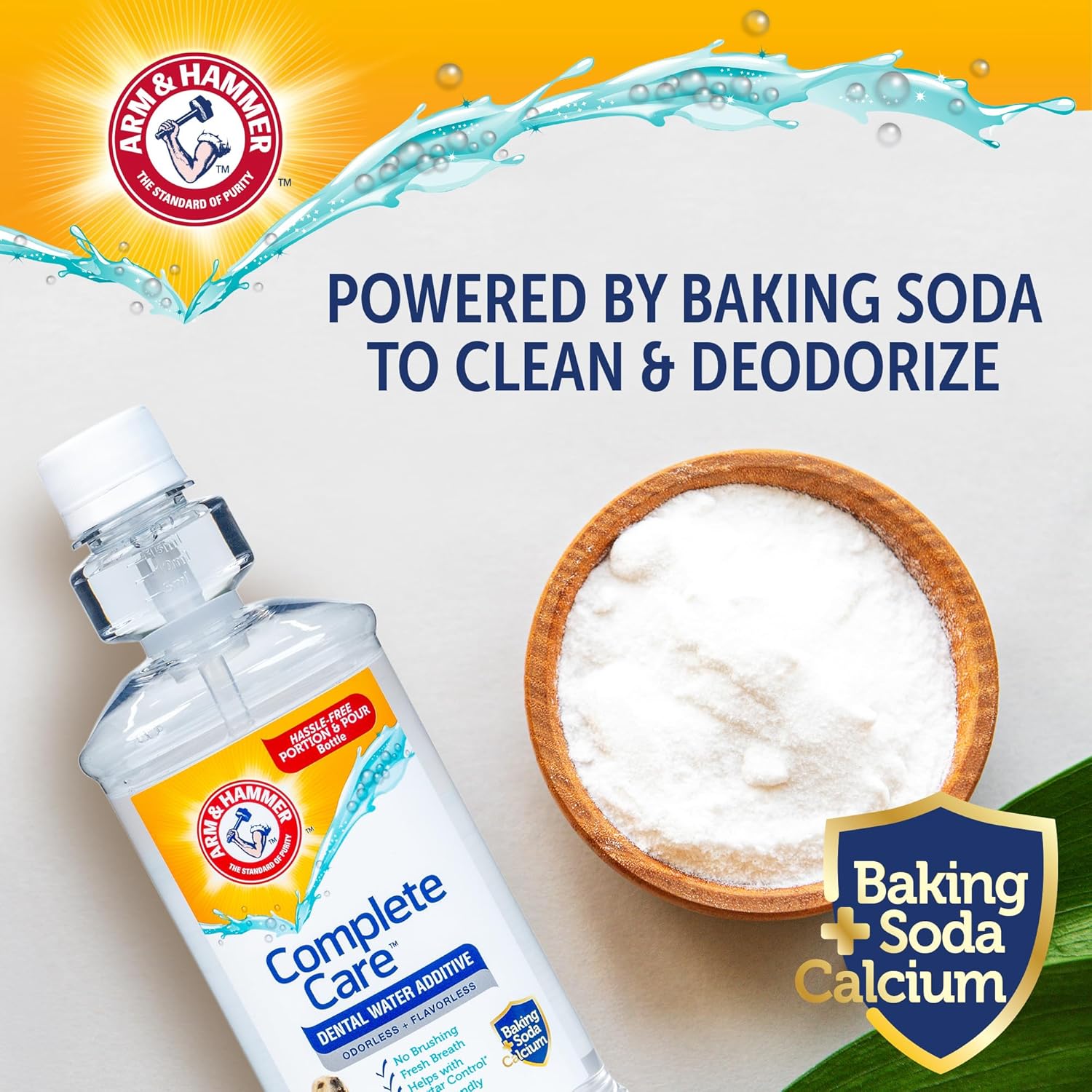 Dental Water Additive for Dogs, 16 Fl Oz, Odorless and Flavorless Breath Freshener with Baking Soda for Tartar Control