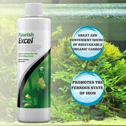 Flourish Supplement 250Ml, Flourish Excel Organic Carbon 250Ml Including Microfiber Cleaning Cloth(Flourish Planted Aquarium Supplement Flourish Excel Organic Carbon for Aquatic Plants)