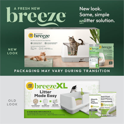 Transform Your Cat's Litter Experience with the Purina Tidy Cats Breeze XL All-In-One Odor Control System - Perfect for Multi-Cat Households!