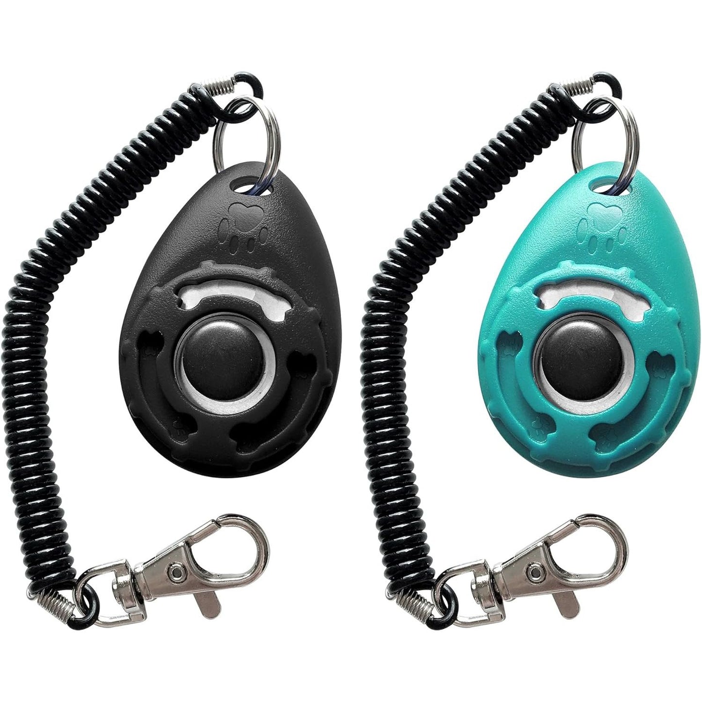Pet Training Clicker with Wrist Strap - Dog Training Clickers in Black and Blue