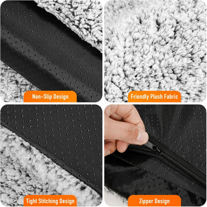 Self-Warming Cat Bed with Removable Washable Cover, Non-Slip Design, 15" x 19