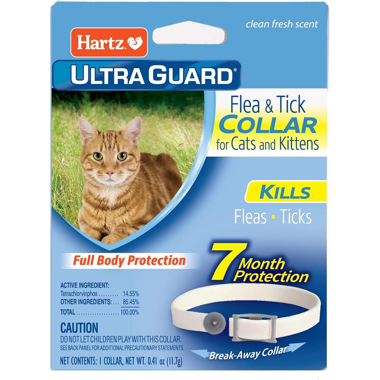 Hartz Ultraguard Flea and Tick Collar for Cats and Kittens - 7 Months of Protection and Prevention, White