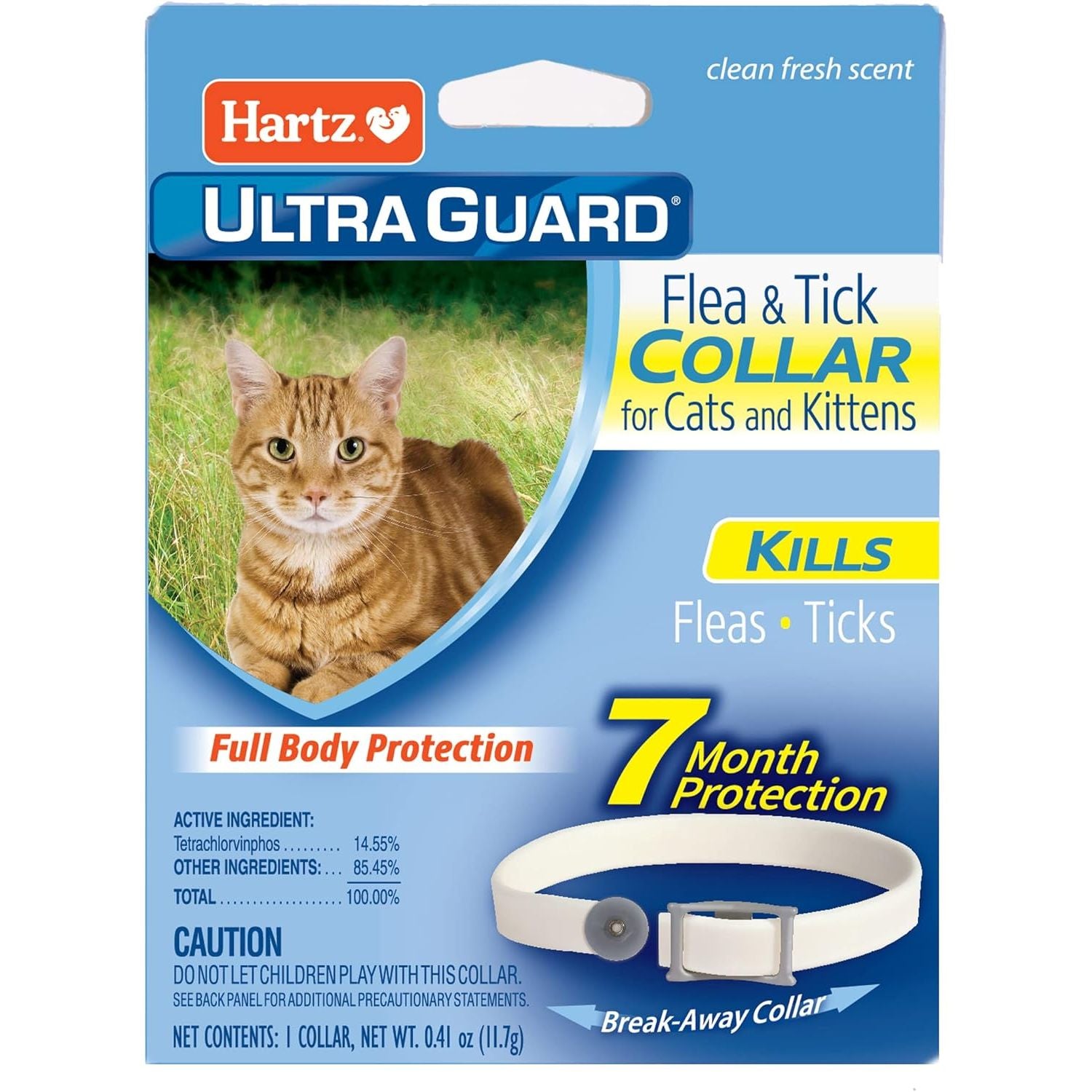 Hartz Ultraguard Flea and Tick Collar for Cats and Kittens - 7 Months of Protection and Prevention, White