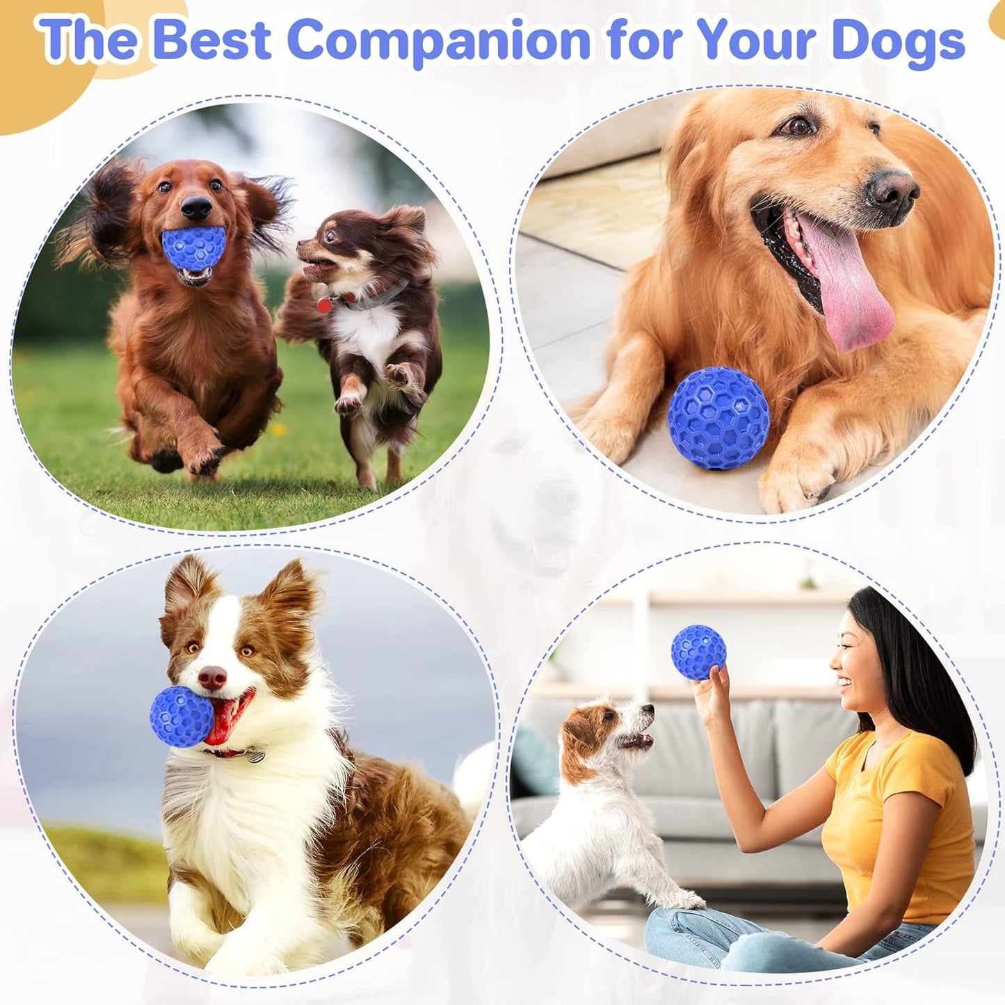 Indestructible Squeaky Dog Ball - Ideal for Large Breeds Waterproof for Outdoor Use