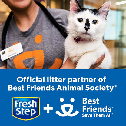 Fresh Step Clumping Cat Litter, Multi-Cat, Long Lasting Odor Control Kitty Litter with Activated Charcoal, Low Dust Formula, 14 Lb