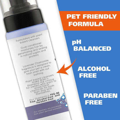 Waterless No Rinse Shampoo for Pets – Lavender & Chamomile Dogs 