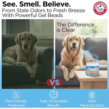  Pet Air Care Deodorizing Gel Beads, Long-Lasting Odor Eliminator for Rooms, Closets, and Small Spaces