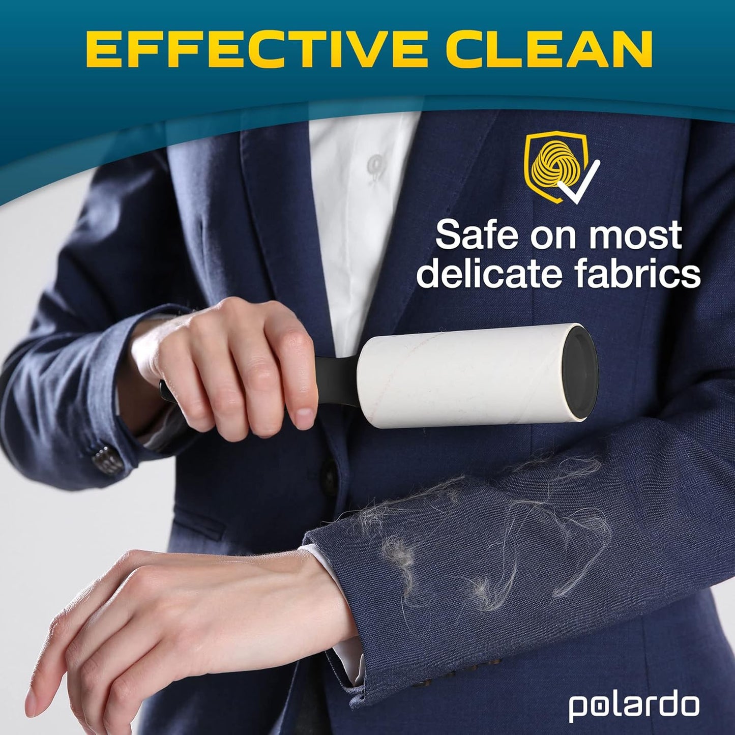 Professional Lint Rollers for Pet Hair Removal - 5 Large Sticky Rollers for Couch, Clothing, Furniture, and Carpet