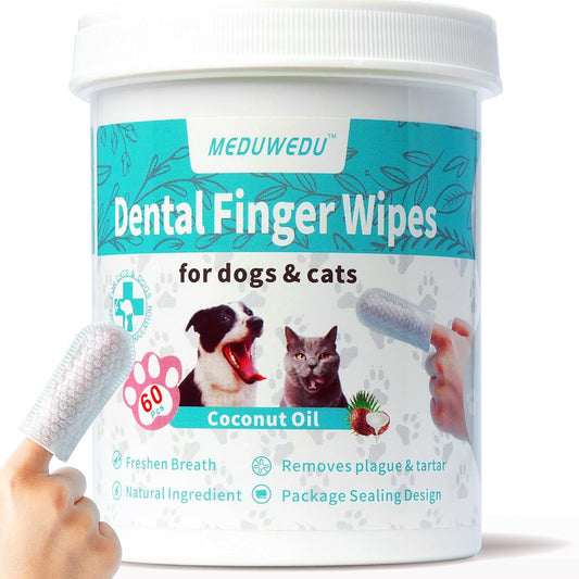 Paw-some Coconut Kisses: 60 Finger Wipes to Tame the Plaque Monsters in Your Pup’s Grill!
