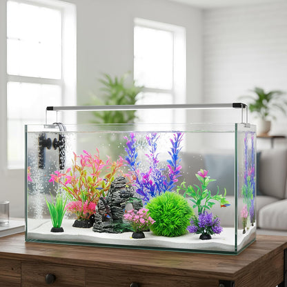 Artificial Aquarium Plant and Rock Cave Decoration Set for Goldfish and Betta Fish Tanks - Versatile Accessories for Small and Large Fish Bowls