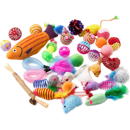 20-Piece Cat Toy Variety Pack for Enhanced Feline Entertainment