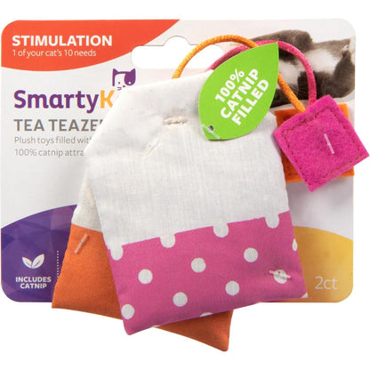Teazers Catnip Cat Toys - Set of 2 in Pink and Orange