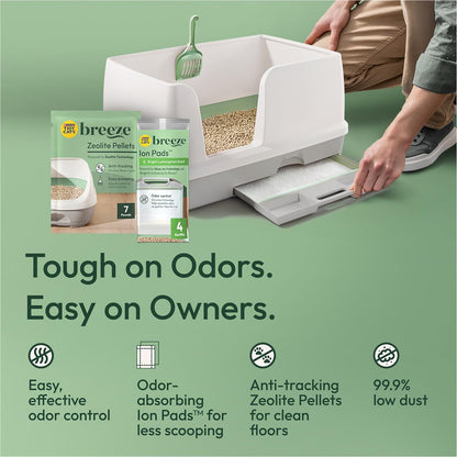 Transform Your Cat's Litter Experience with the Purina Tidy Cats Breeze XL All-In-One Odor Control System - Perfect for Multi-Cat Households!