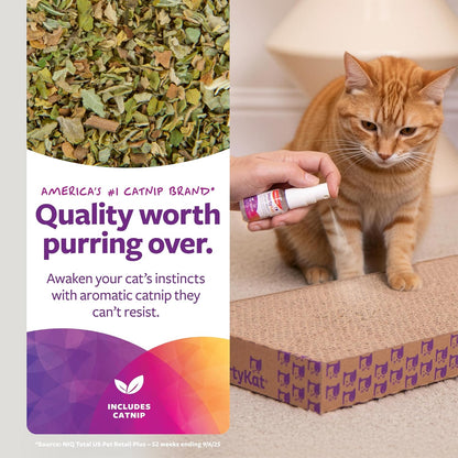 Smartykat Catnip Mist Catnip-Infused Cat Attractant Spray, Stimulating Positive Training Aid for Cats & Kittens, Trial Size