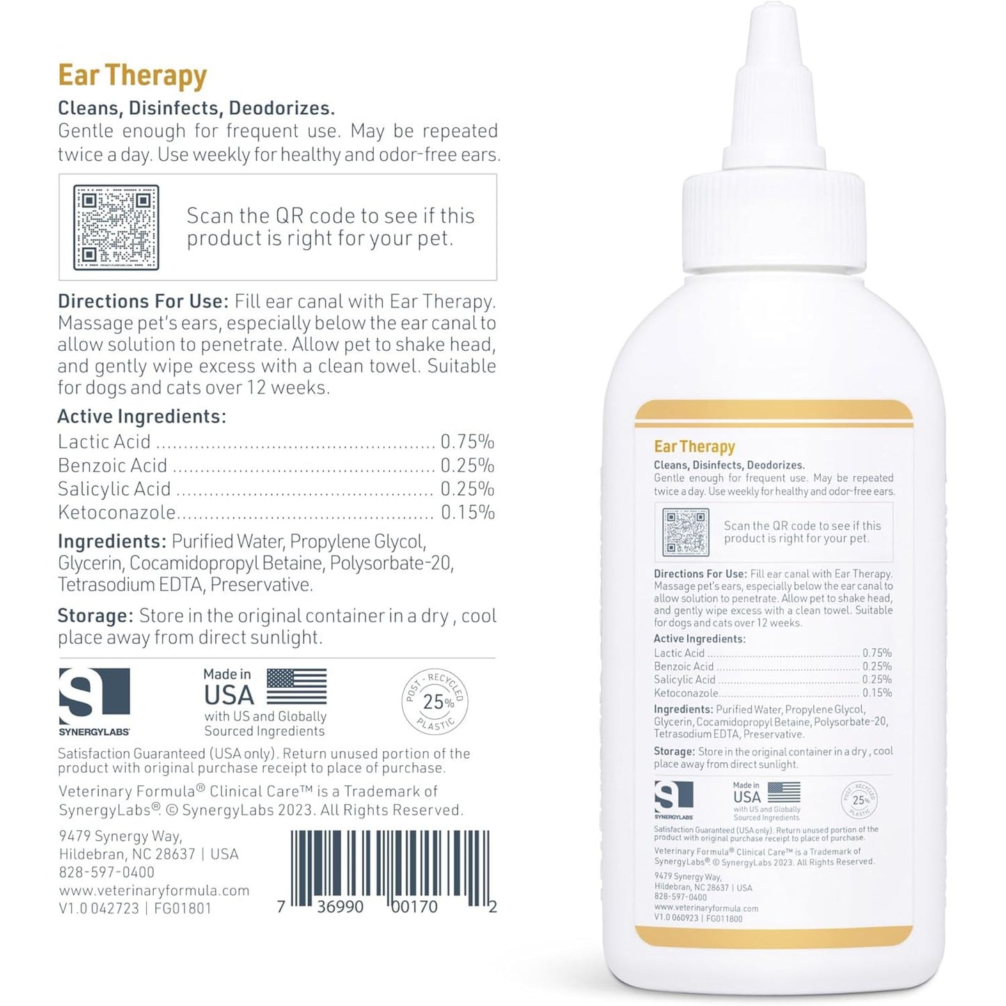  Ear Cleaner for Cats and Dogs to Alleviate Itchiness and Remove Debris and Buildup to Prevent Infections