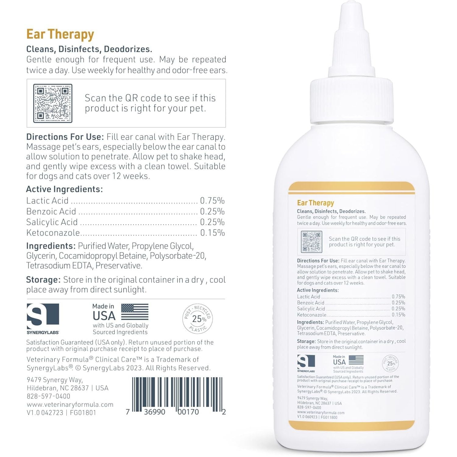  Ear Cleaner for Cats and Dogs to Alleviate Itchiness and Remove Debris and Buildup to Prevent Infections