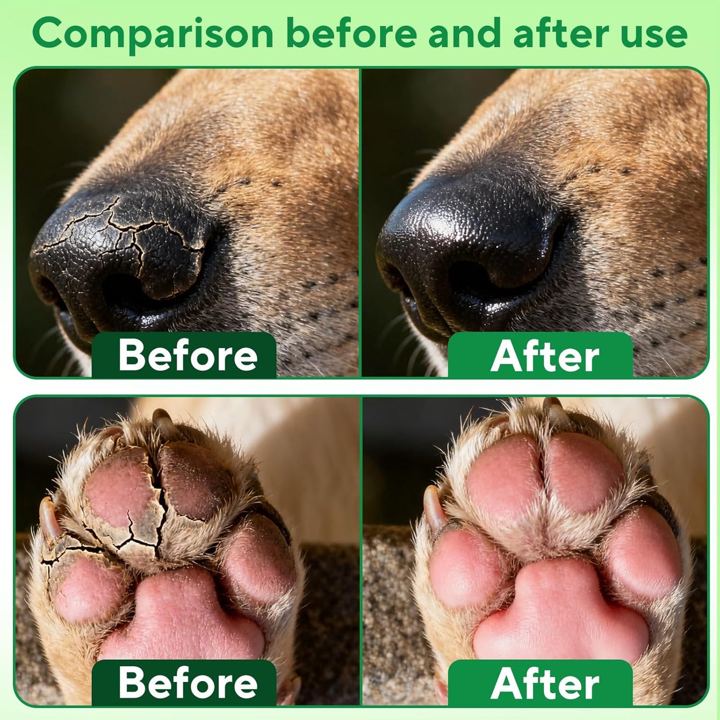 Lick-Safe Dog Paw and Nose Balm - All-Natural Moisturizer for Dry, Cracked Snouts and Pads with Coconut Oil - 2.8 oz (80 g)