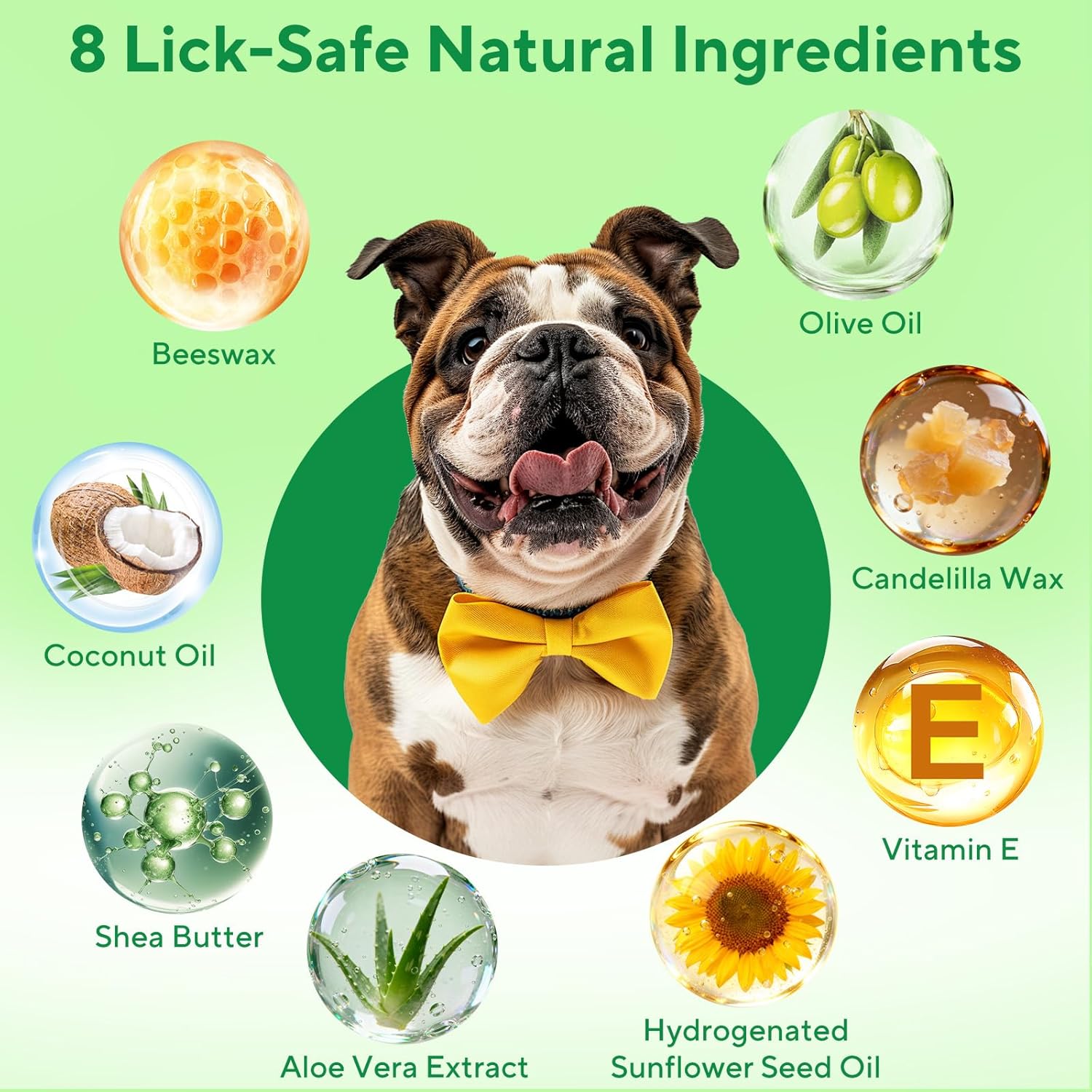 Lick-Safe Dog Paw and Nose Balm - All-Natural Moisturizer for Dry, Cracked Snouts and Pads with Coconut Oil - 2.8 oz (80 g)