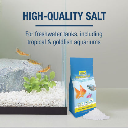 Aquarium Salt for Freshwater Fish Tanks - 16 Ounces, Enhances Health for Tropical and Goldfish Aquariums