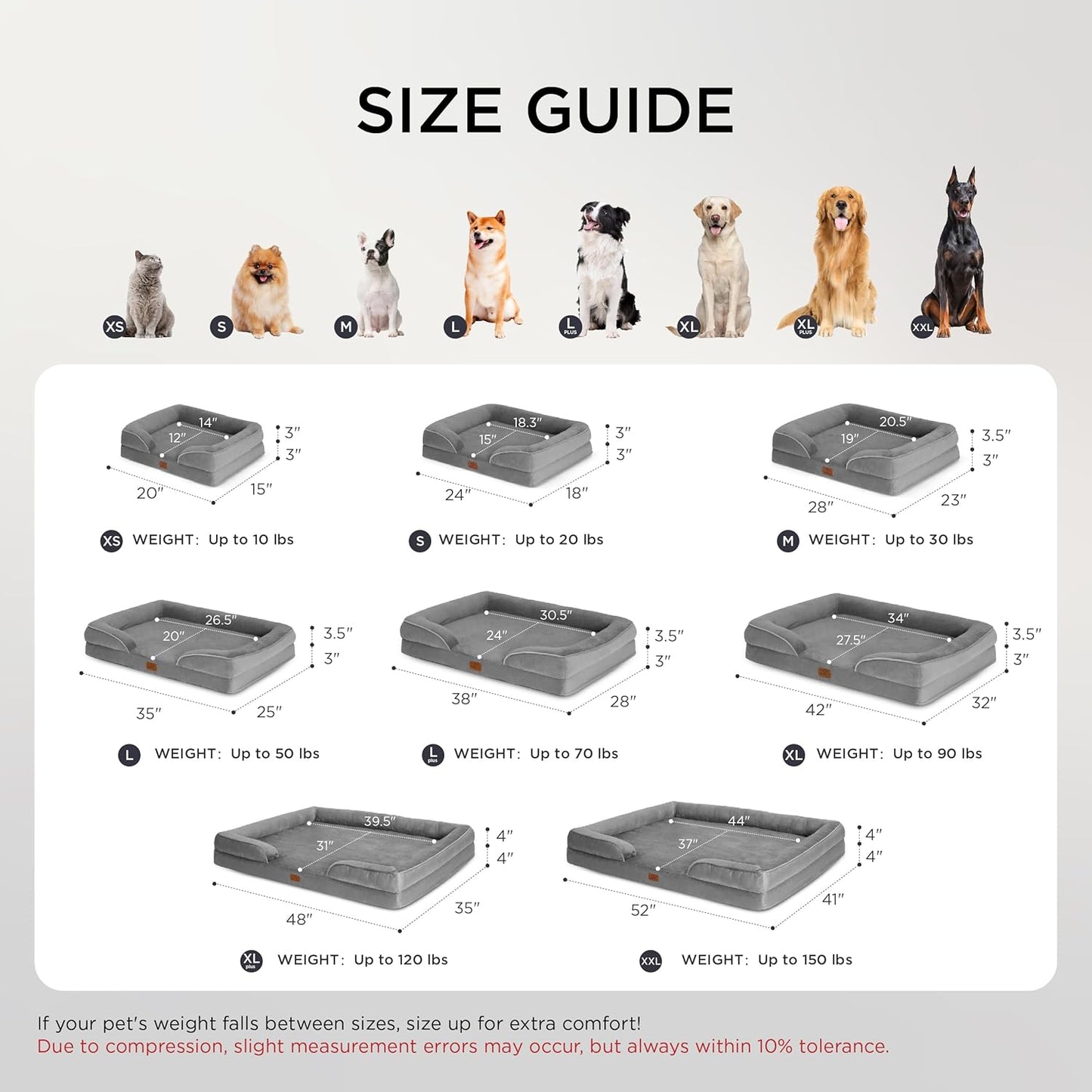 Orthopedic Pet Bed – Waterproof, Washable Sofa-Style Bed for Extra Small Dogs & Cats with Non-Skid Bottom