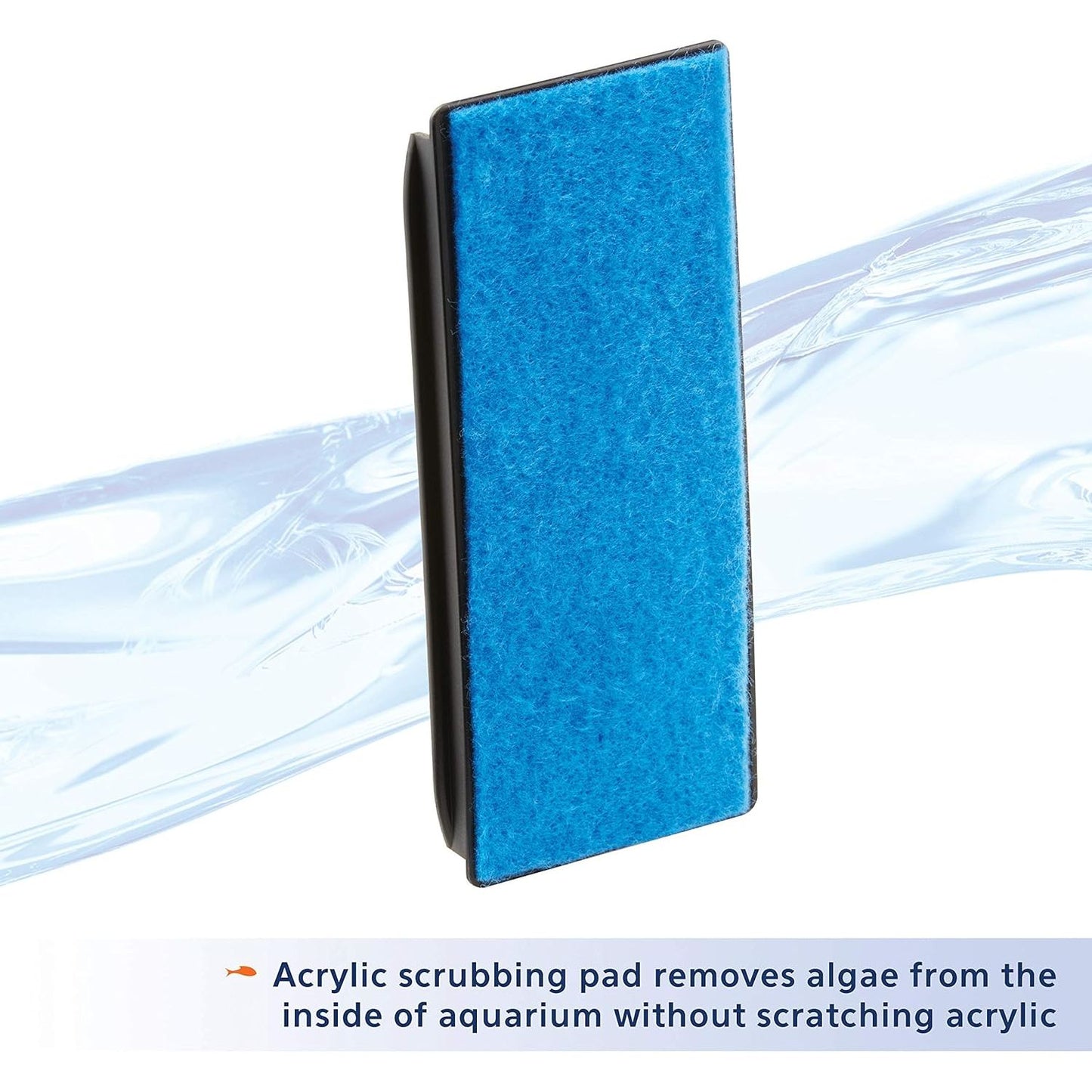 Aquarium Algae Scraper - Magnetic Cleaning Tool for Glass and Acrylic Fish Tanks, Small, Black