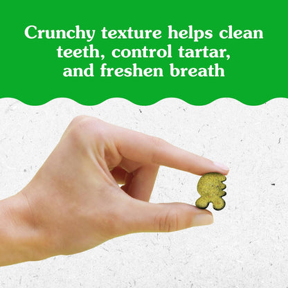 Delicious Greenies Feline Adult Dental Cat Treats - Oven Roasted Chicken Flavor, 9.75 Oz. Tub for Healthy Teeth and Fresh Breath