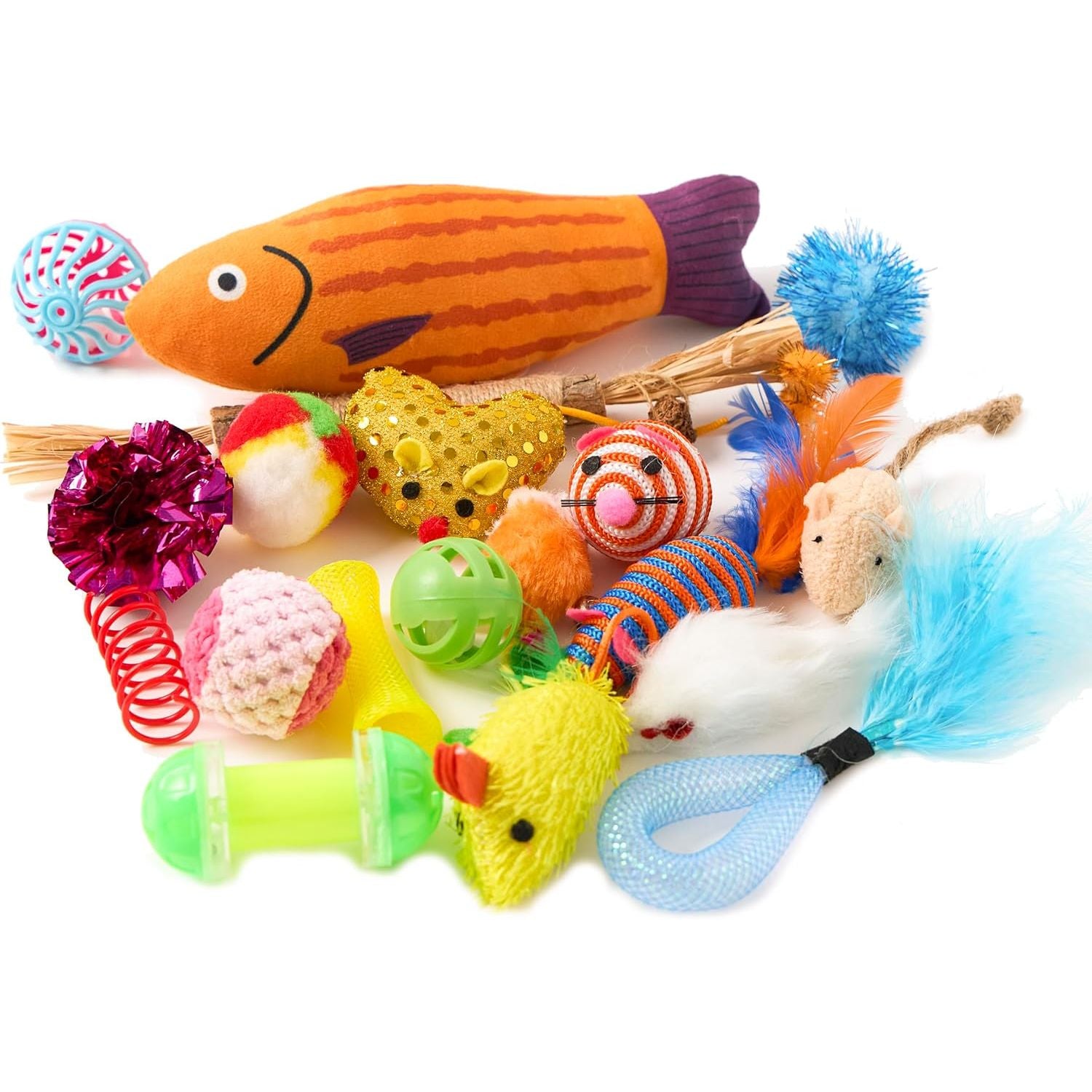 20-Piece Cat Toy Variety Pack for Enhanced Feline Entertainment