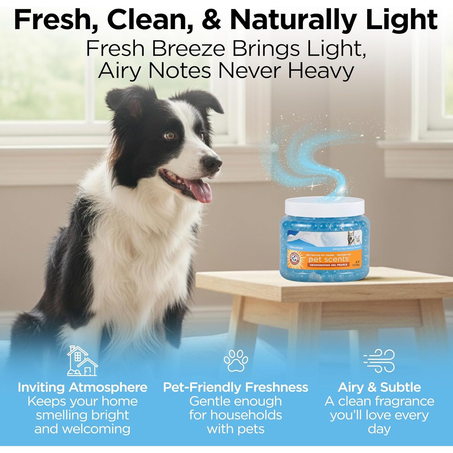  Pet Air Care Deodorizing Gel Beads, Long-Lasting Odor Eliminator for Rooms, Closets, and Small Spaces