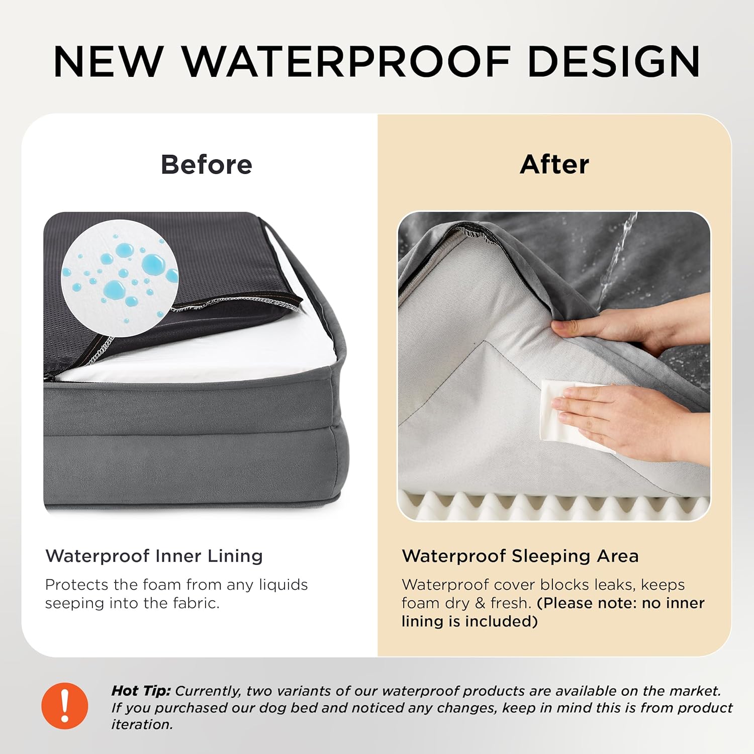 Orthopedic Pet Bed – Waterproof, Washable Sofa-Style Bed for Extra Small Dogs & Cats with Non-Skid Bottom