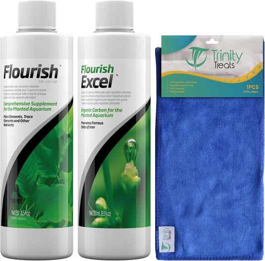Flourish Supplement 250Ml, Flourish Excel Organic Carbon 250Ml Including Microfiber Cleaning Cloth(Flourish Planted Aquarium Supplement Flourish Excel Organic Carbon for Aquatic Plants)