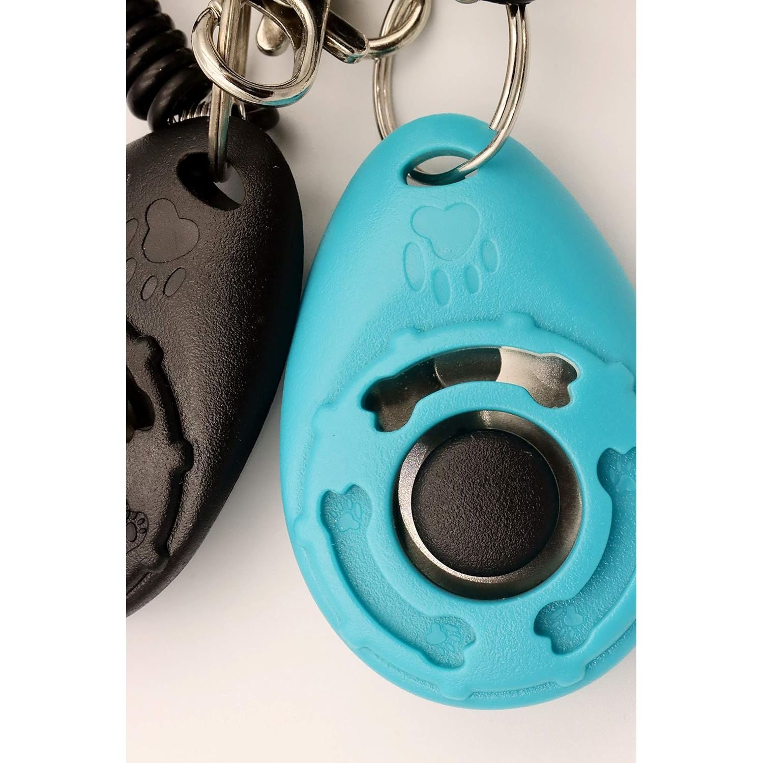 Pet Training Clicker with Wrist Strap - Dog Training Clickers in Black and Blue