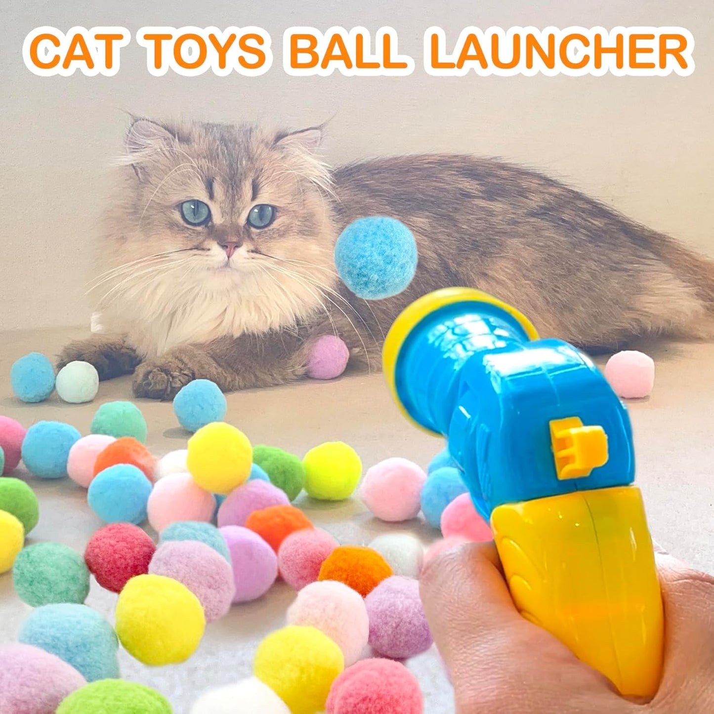  Cat Ball Toy Launcher Gun