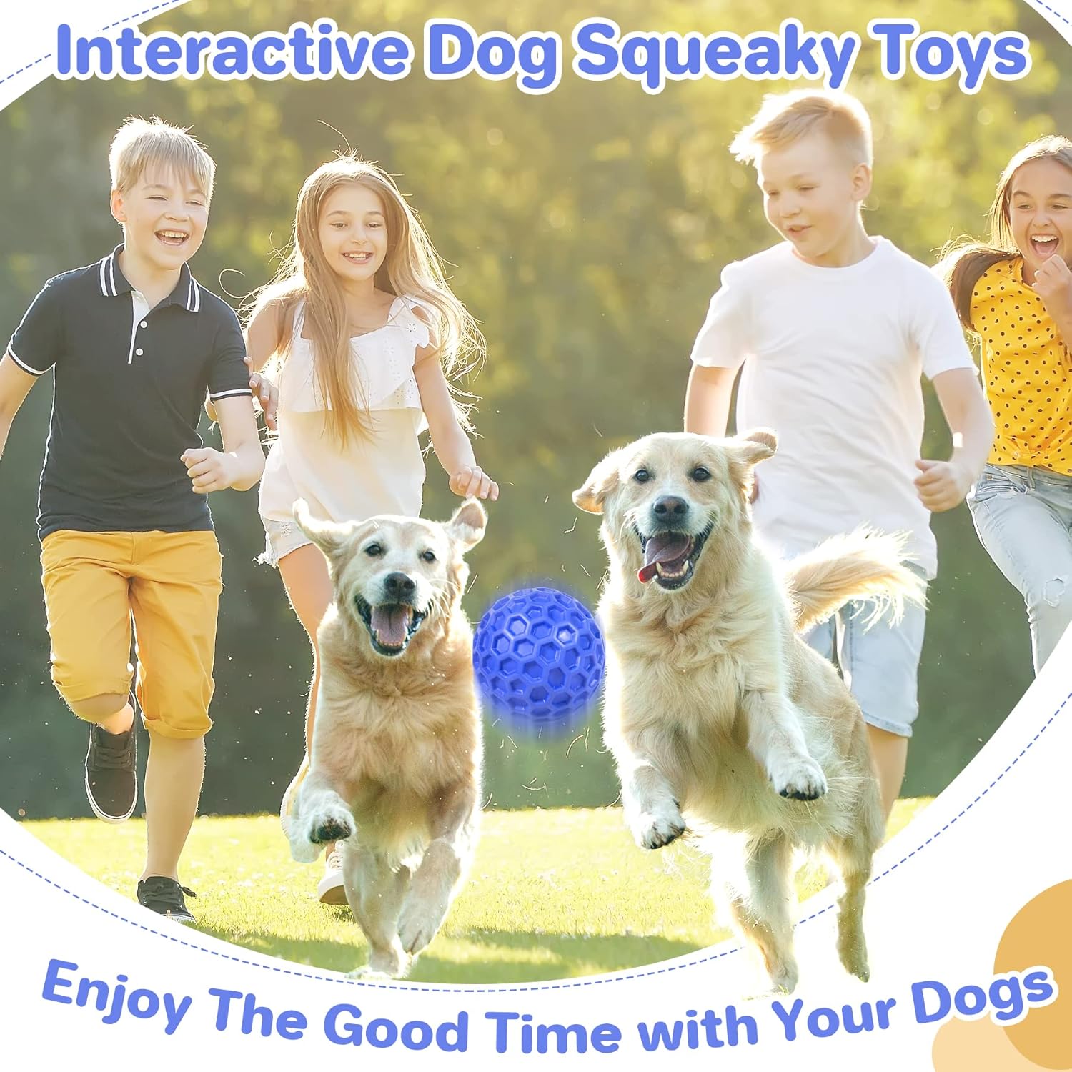 Indestructible Squeaky Dog Ball - Ideal for Large Breeds Waterproof for Outdoor Use