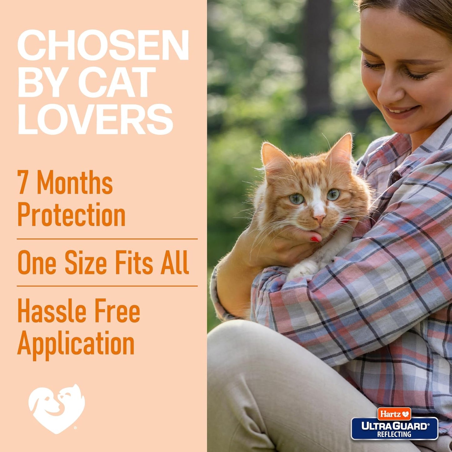 Flea and Tick Collar for Cats and Kittens - 7 Months of Protection, Purple