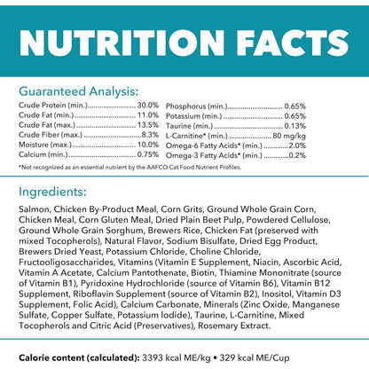 IAMS Proactive Health Indoor Weight Control & Hairball Care Adult Dry Cat Food, Salmon Recipe, 3.5 Lb. Bag