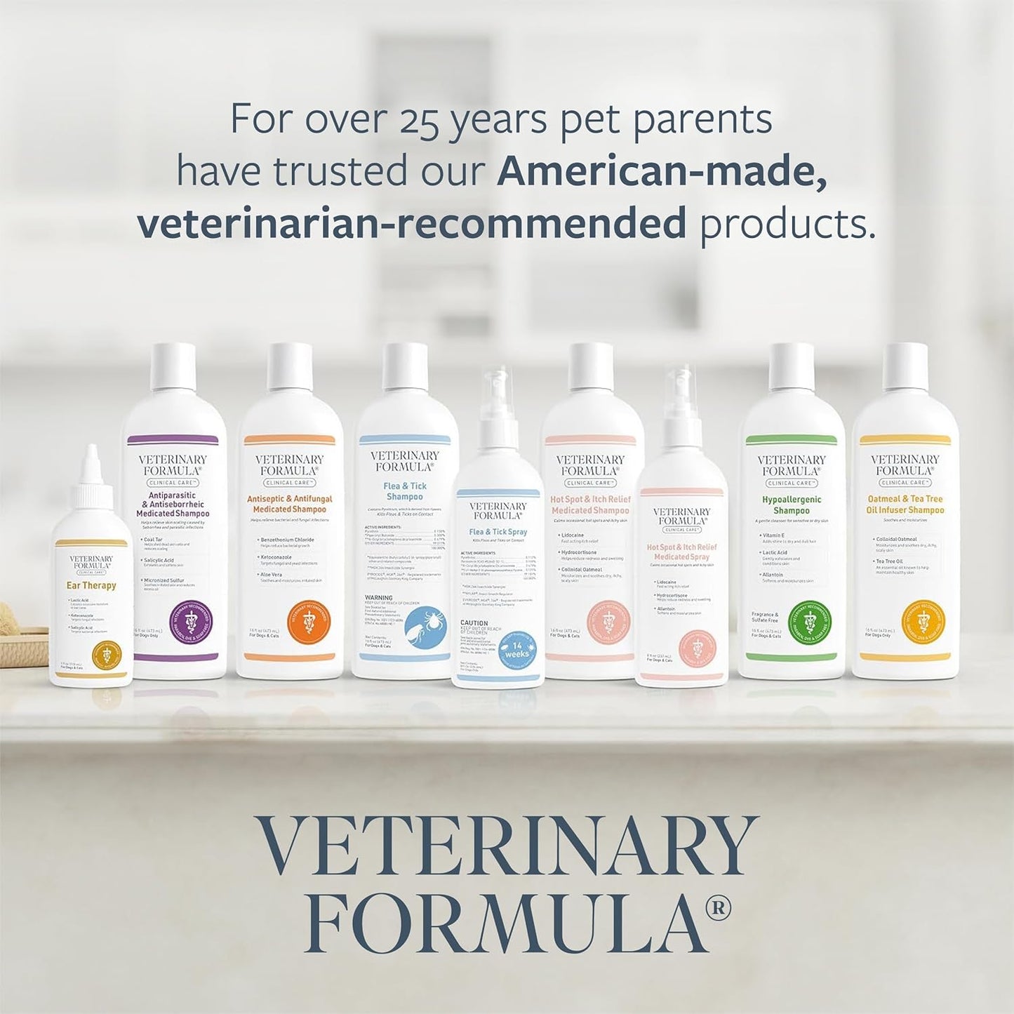 Veterinary Formula Clinical Care Medicated Spray for Hot Spot & Itch Relief - 8 Oz Spray for Dogs & Cats - Soothes Sensitive Skin & Reduces Scratching & Licking