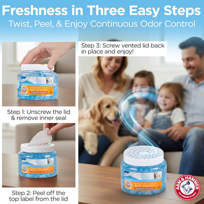  Pet Air Care Deodorizing Gel Beads, Long-Lasting Odor Eliminator for Rooms, Closets, and Small Spaces