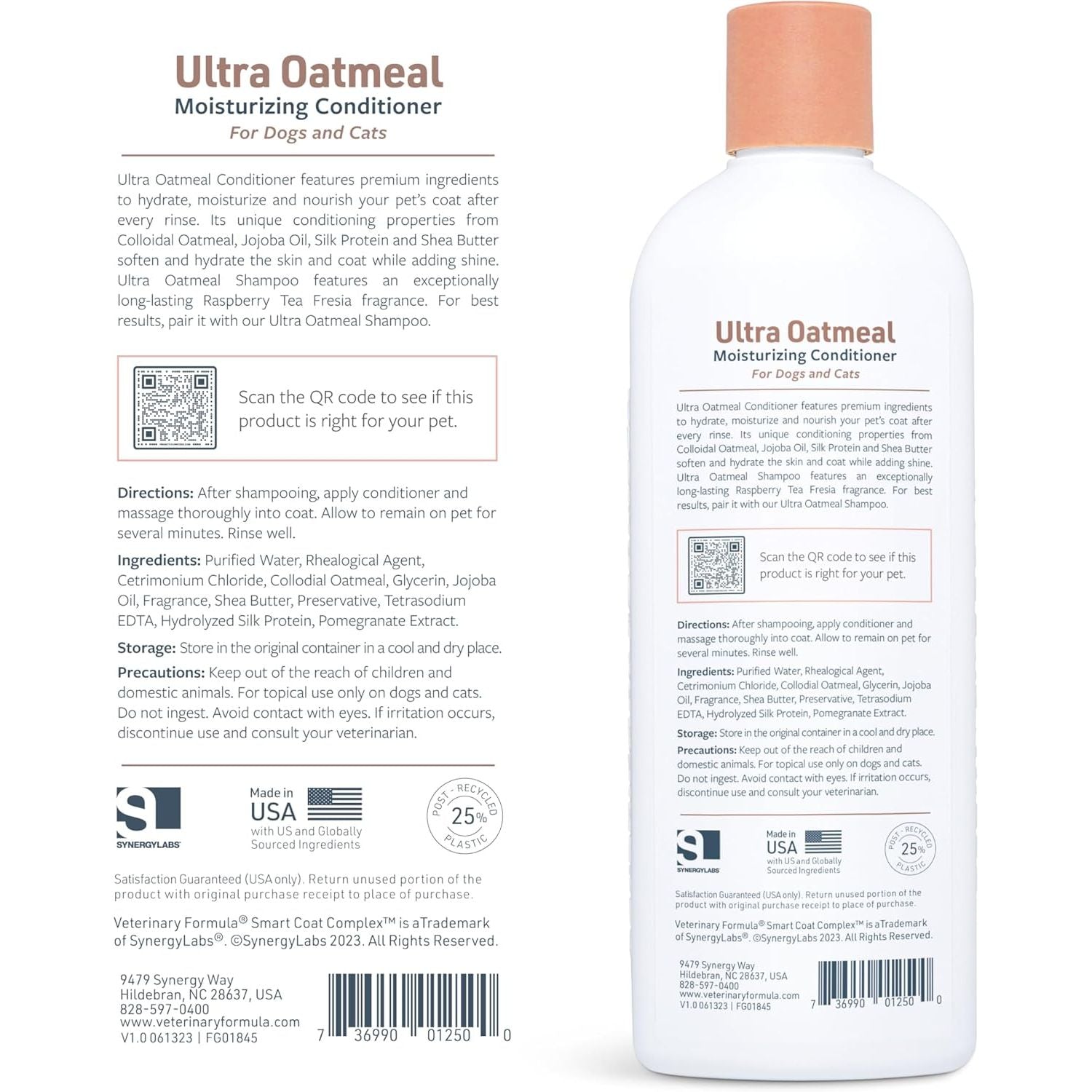 Smart Coat Ultra Oatmeal Conditioner for Dogs/Cats