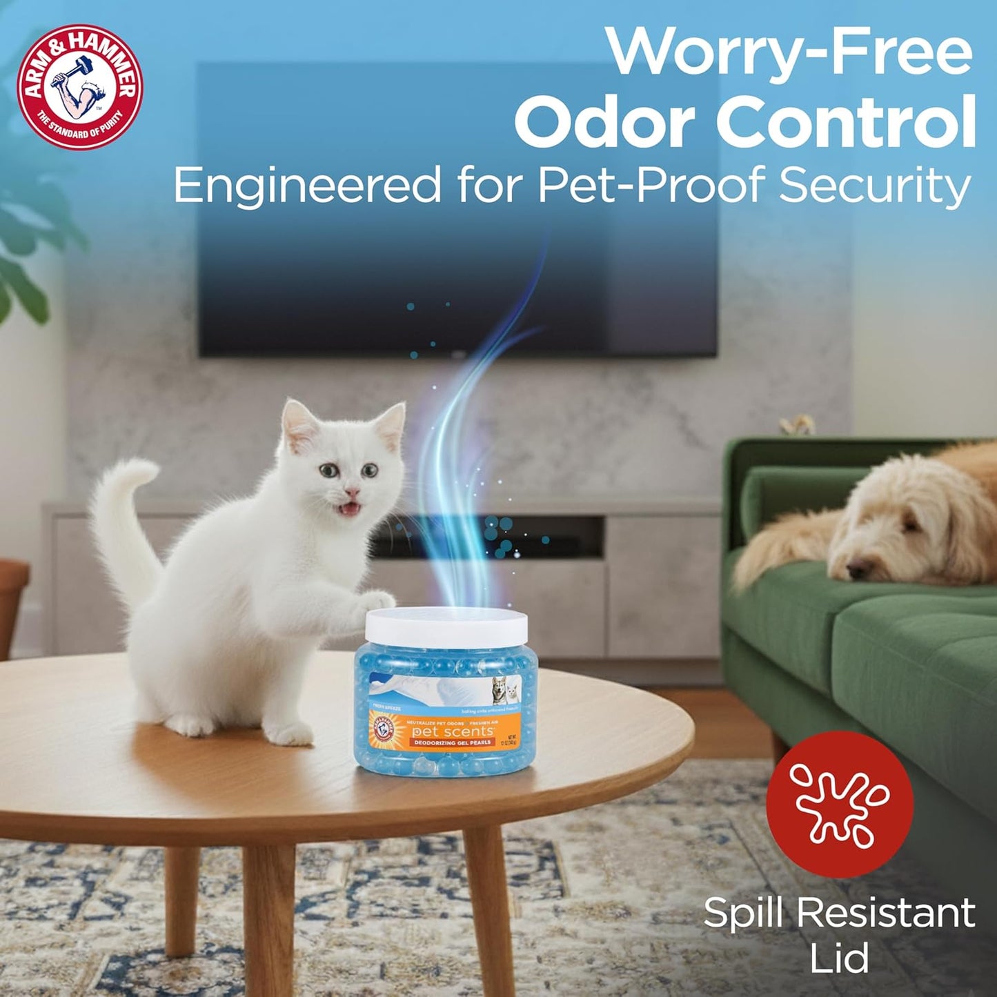  Pet Air Care Deodorizing Gel Beads, Long-Lasting Odor Eliminator for Rooms, Closets, and Small Spaces